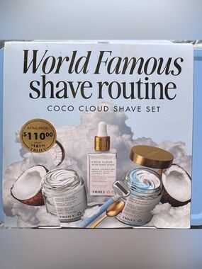 Brand New Luxury Lot Truly Coco Cloud Lunchbox Box 6 Piece Gift Shave Set Blue